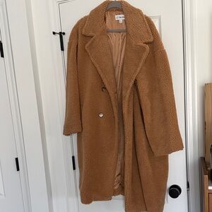 Cozy, Trench Style, Brown Teddy Jacket for Women